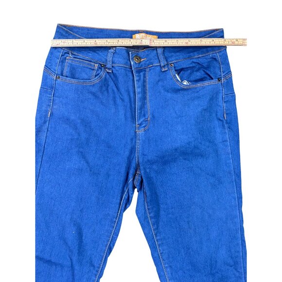 Womens Wax Jean "Butt I Love You" Blue Skinny Jeans Size 11 - Picture 8 of 14